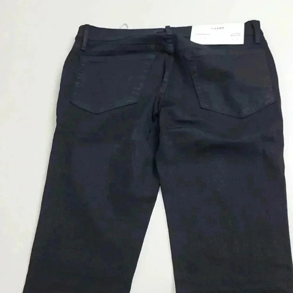 Frame L’Homme Black Low Rise Skinny Jeans In Noir - Picture 12 of 14